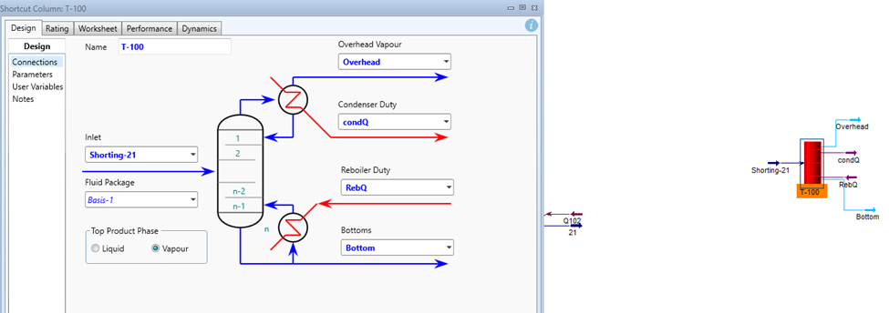 Column configuration
